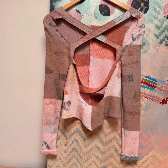 Eckhaus Latta Filati Patchwork Knit Sweater Top - Picture 8 of 15